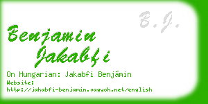 benjamin jakabfi business card